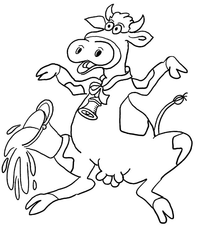 Funny Cartoon Cow Coloring Game Funny Cartoon Cow