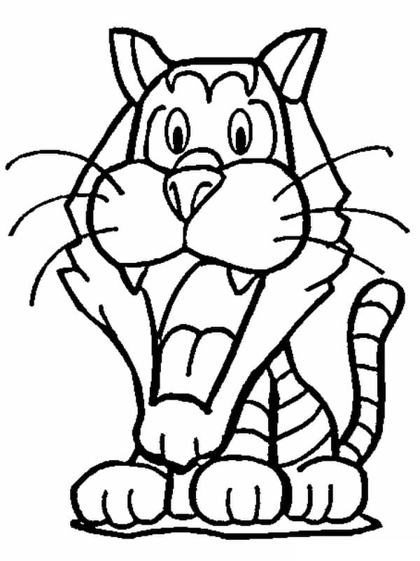 Funny Cartoon Tiger