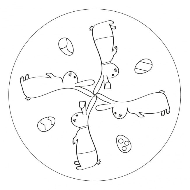 Funny Easter Mandala Coloring Game Funny Easter Mandala