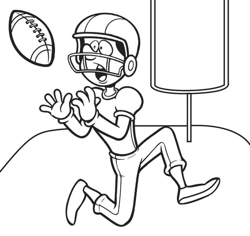 Cartoon Football Player Coloring - Play Free Coloring Game Online