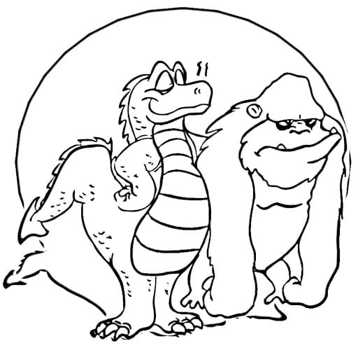 Funny Godzilla and Kong