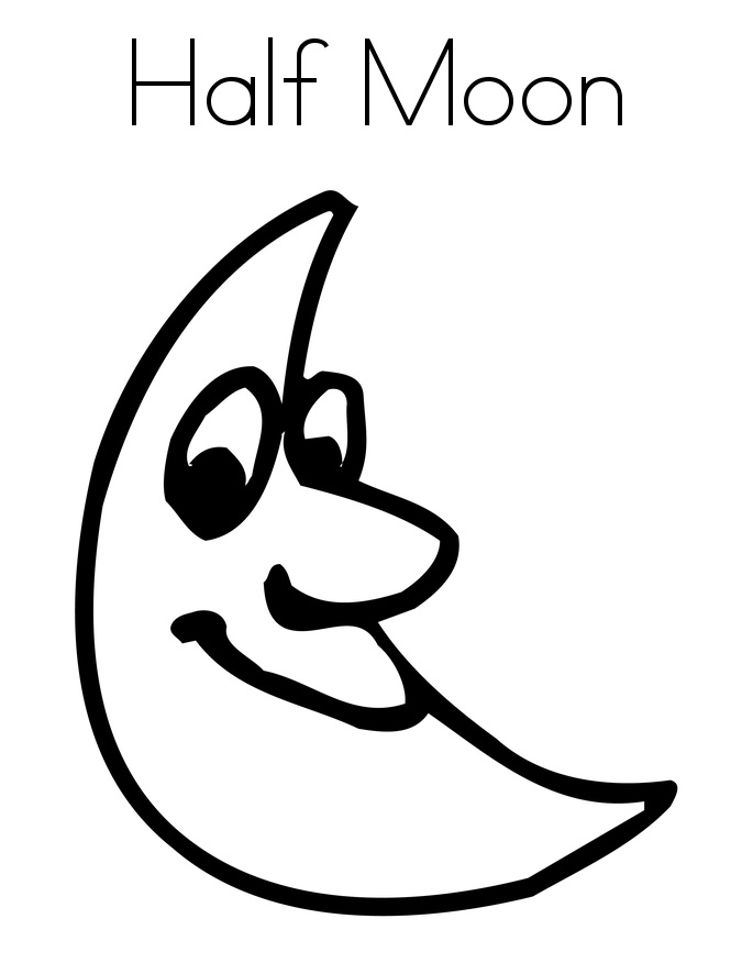 Funny Half Moon Coloring - Play Free Coloring Game Online