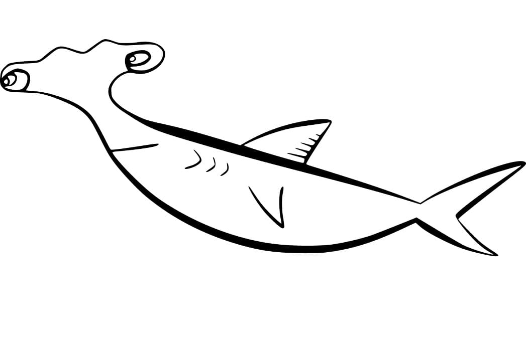 Funny Hammerhead Shark Coloring Game Funny Hammerhead Shark