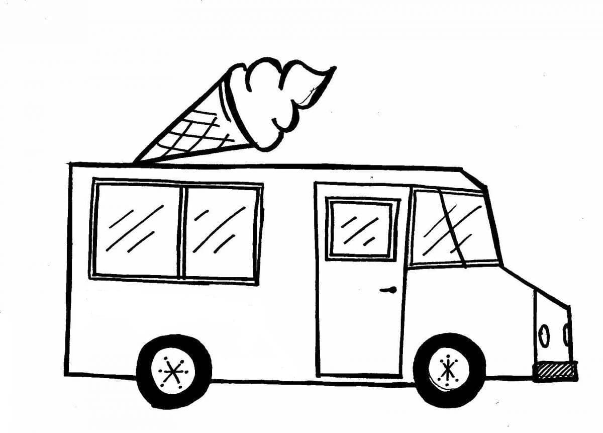 Funny Ice Cream Truck Coloring Game Funny Ice Cream Truck