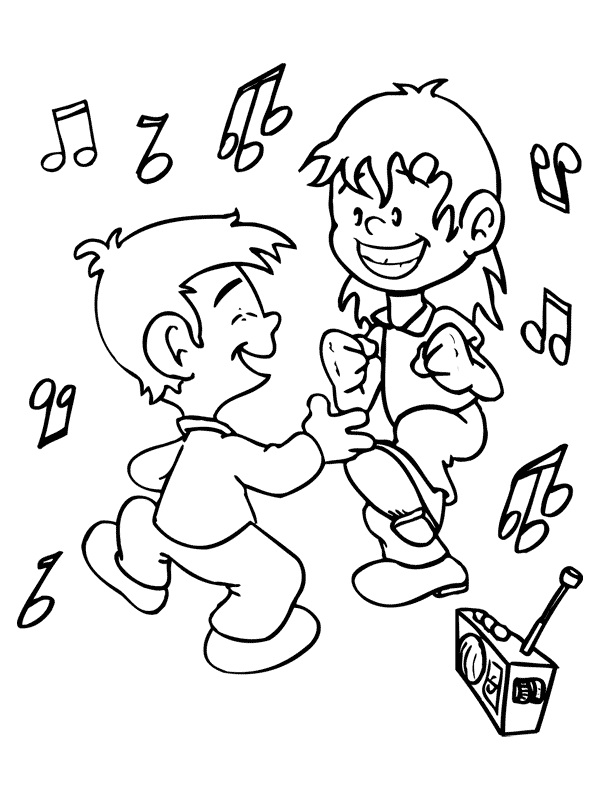 Funny Kids Dance Coloring Game Funny Kids Dance