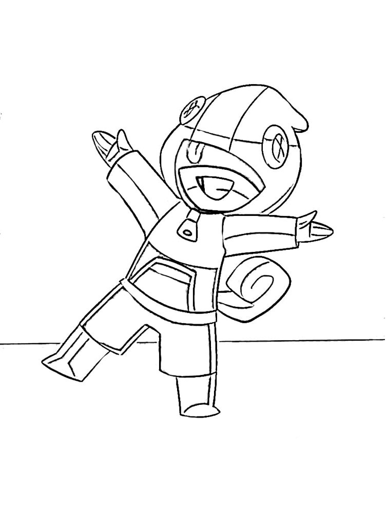 Funny Leon Brawl Stars Coloring Game Funny Leon Brawl Stars
