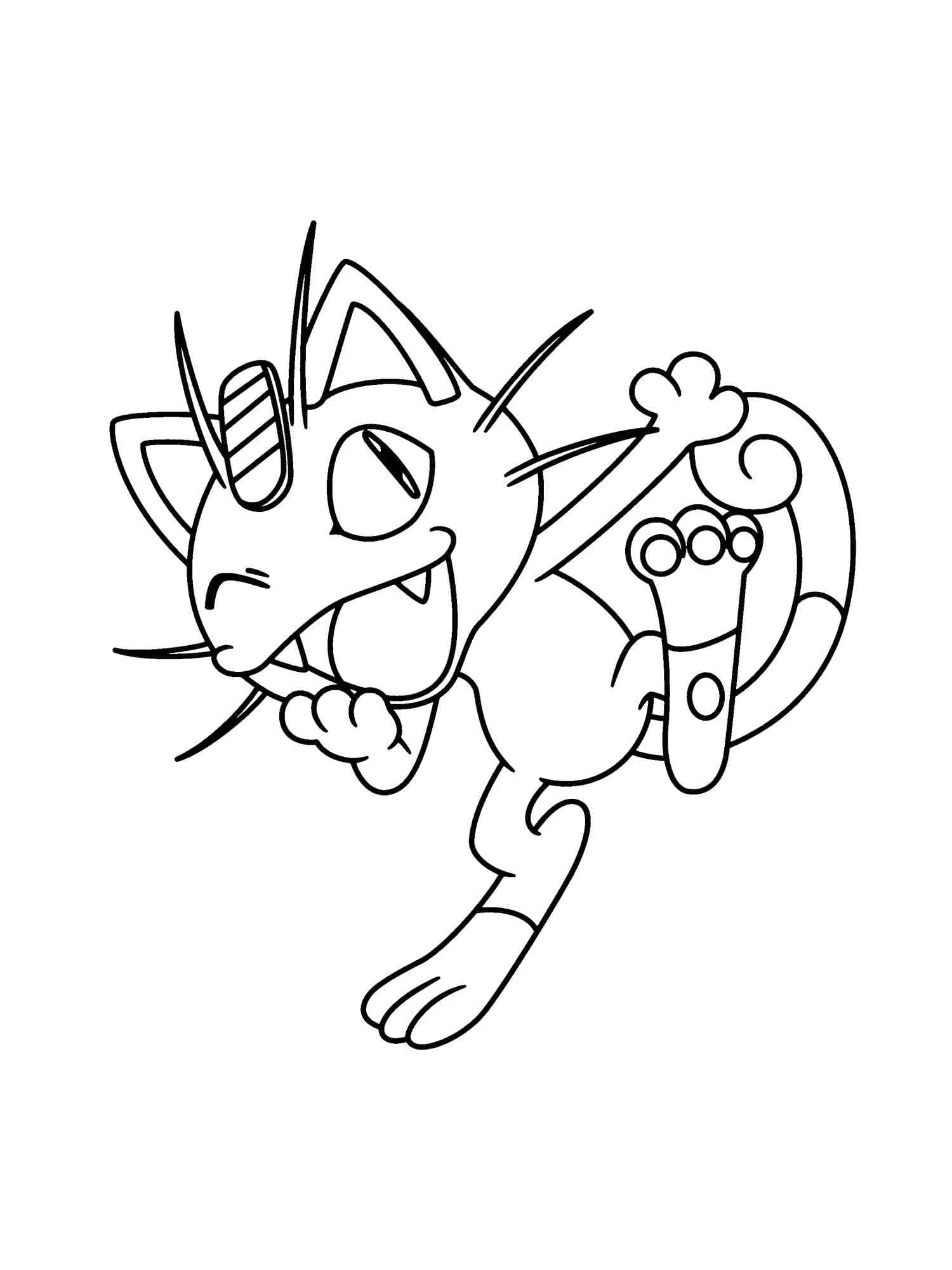 Funny Meowth Pokemon Coloring Game Funny Meowth Pokemon