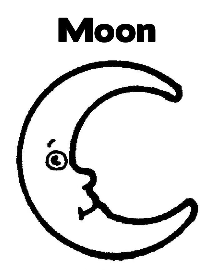 Cartoon Moon Coloring - Play Free Coloring Game Online