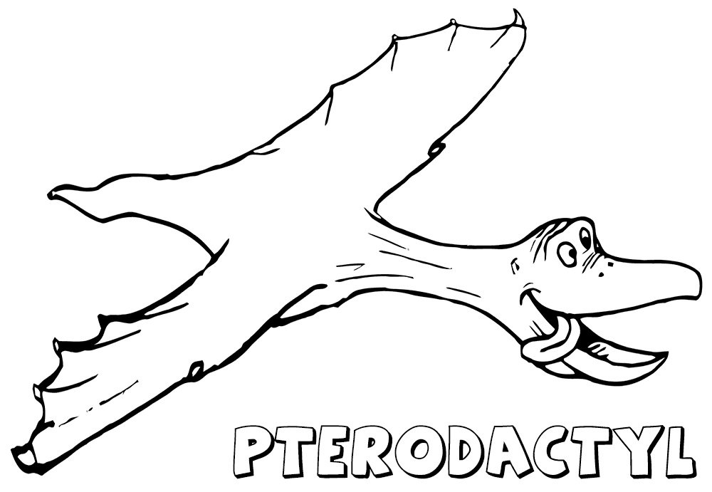 Pterodactyl is flying Coloring - Play Free Coloring Game Online