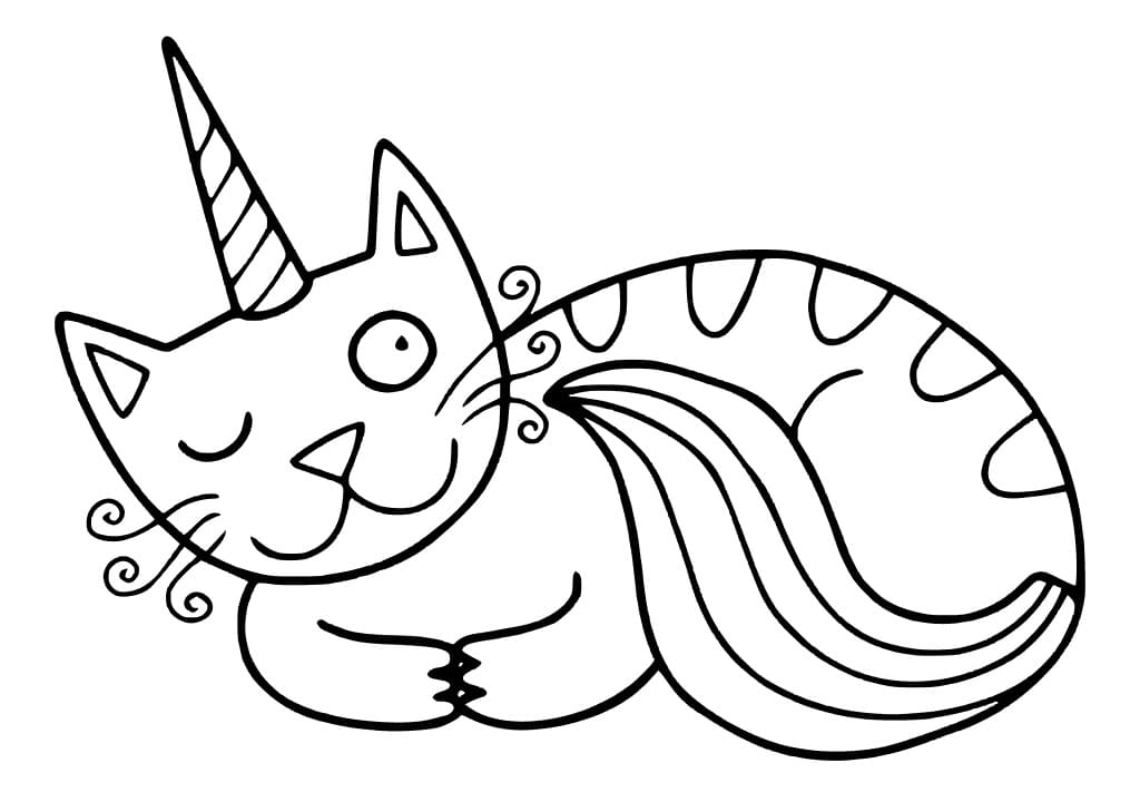 Funny Unicorn Cat Coloring Game Funny Unicorn Cat