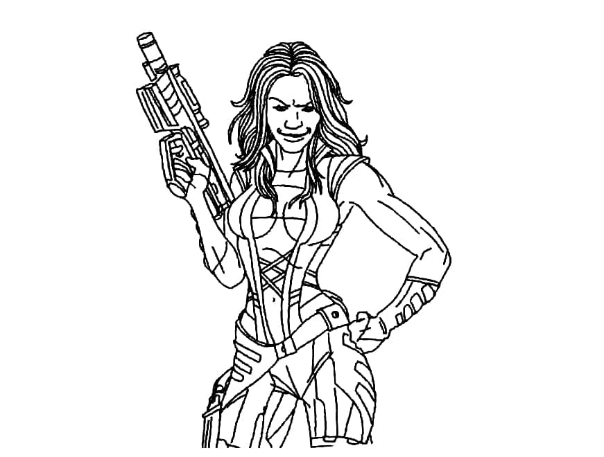 Gamora with Gun