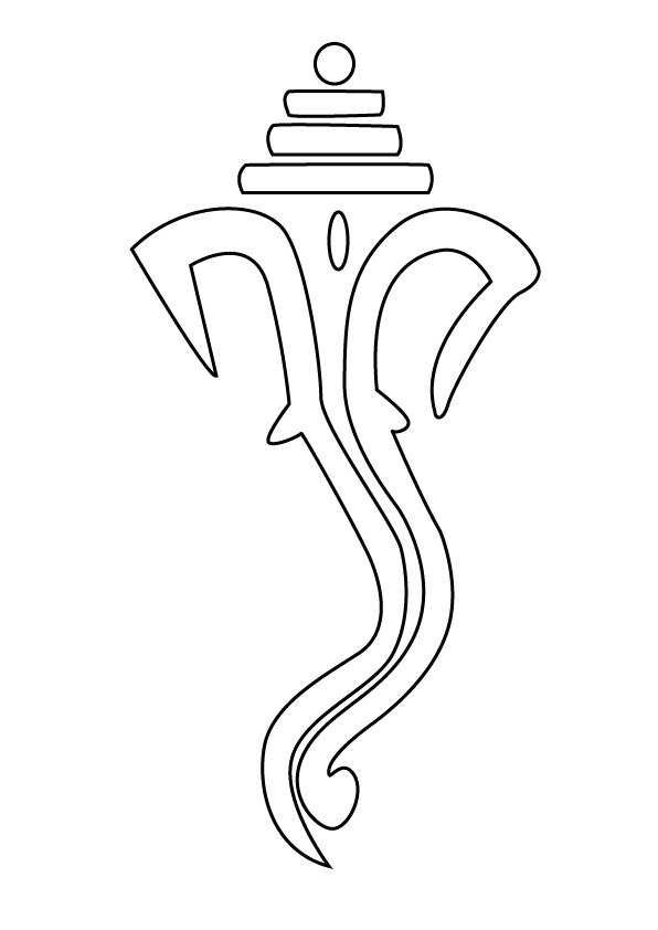 Ganpati with Lines