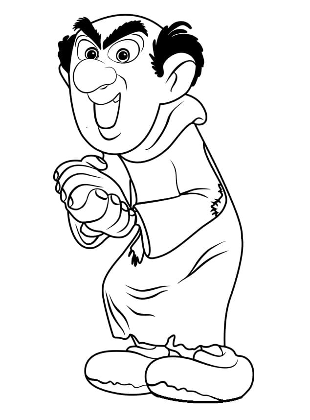 Gargamel Smiling Coloring Game Gargamel Smiling