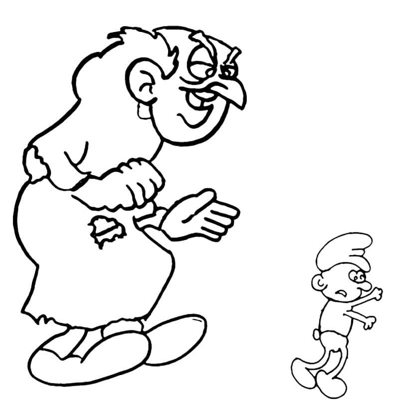Gargamel and Smurf Coloring Game Gargamel and Smurf