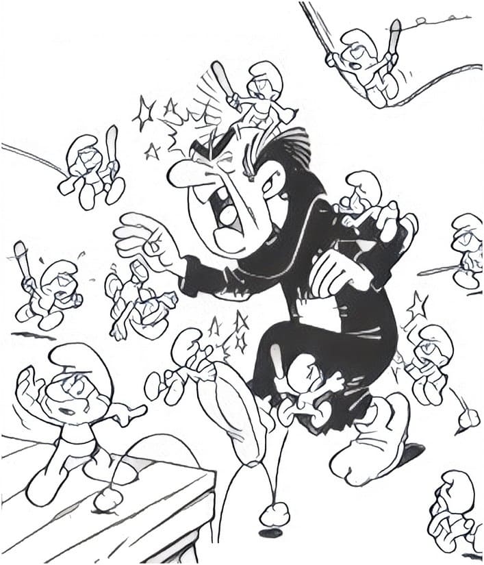 Gargamel and Smurfs Coloring Game Gargamel and Smurfs