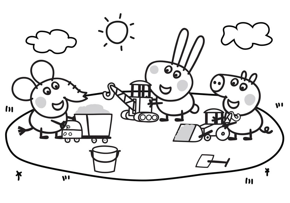 George Pig and Friends Coloring Game George Pig and Friends