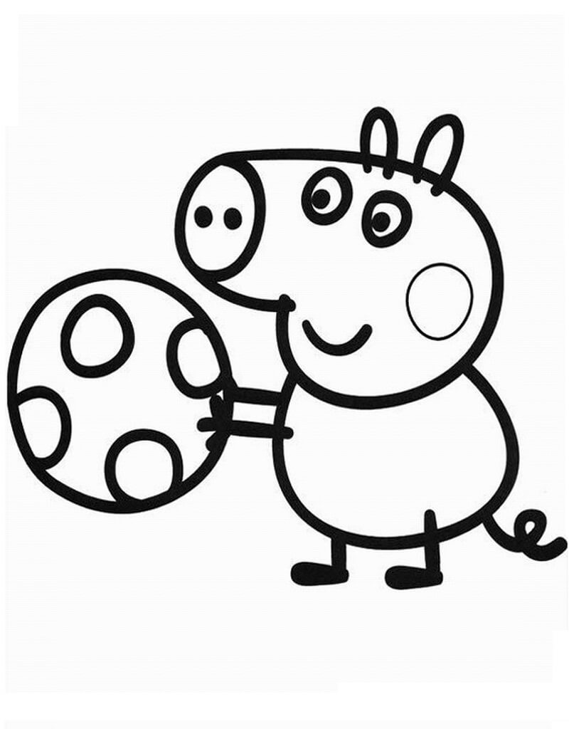 George Pig and a Ball Coloring Game George Pig and a Ball