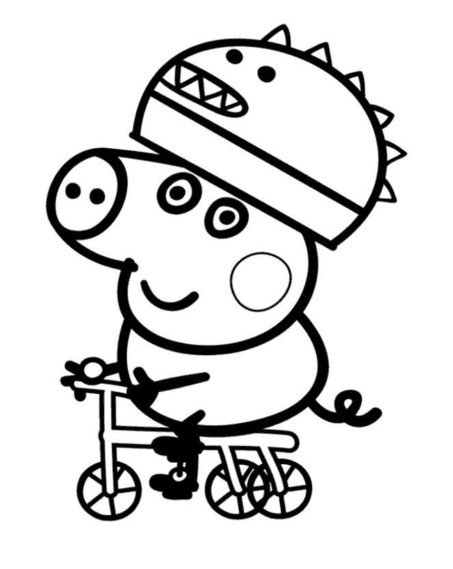 George Riding a Tricycle Coloring Game George Riding a Tricycle
