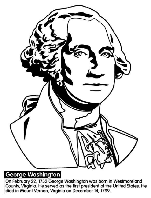 George Washington 1 coloring page