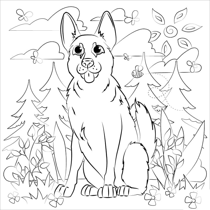 German Shepherd 3 Coloring Game German Shepherd 3