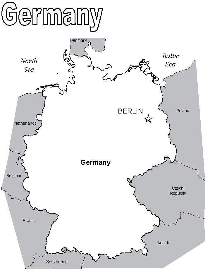 Germany Map Coloring Game Germany Map
