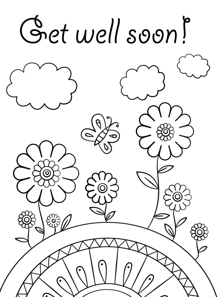 Get Well Soon 1 Coloring - Play Free Coloring Game Online