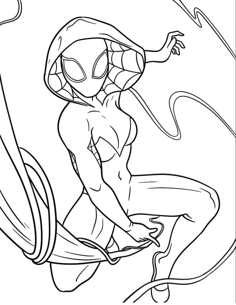 Ghost Spider 13 Coloring Game Ghost Spider 13