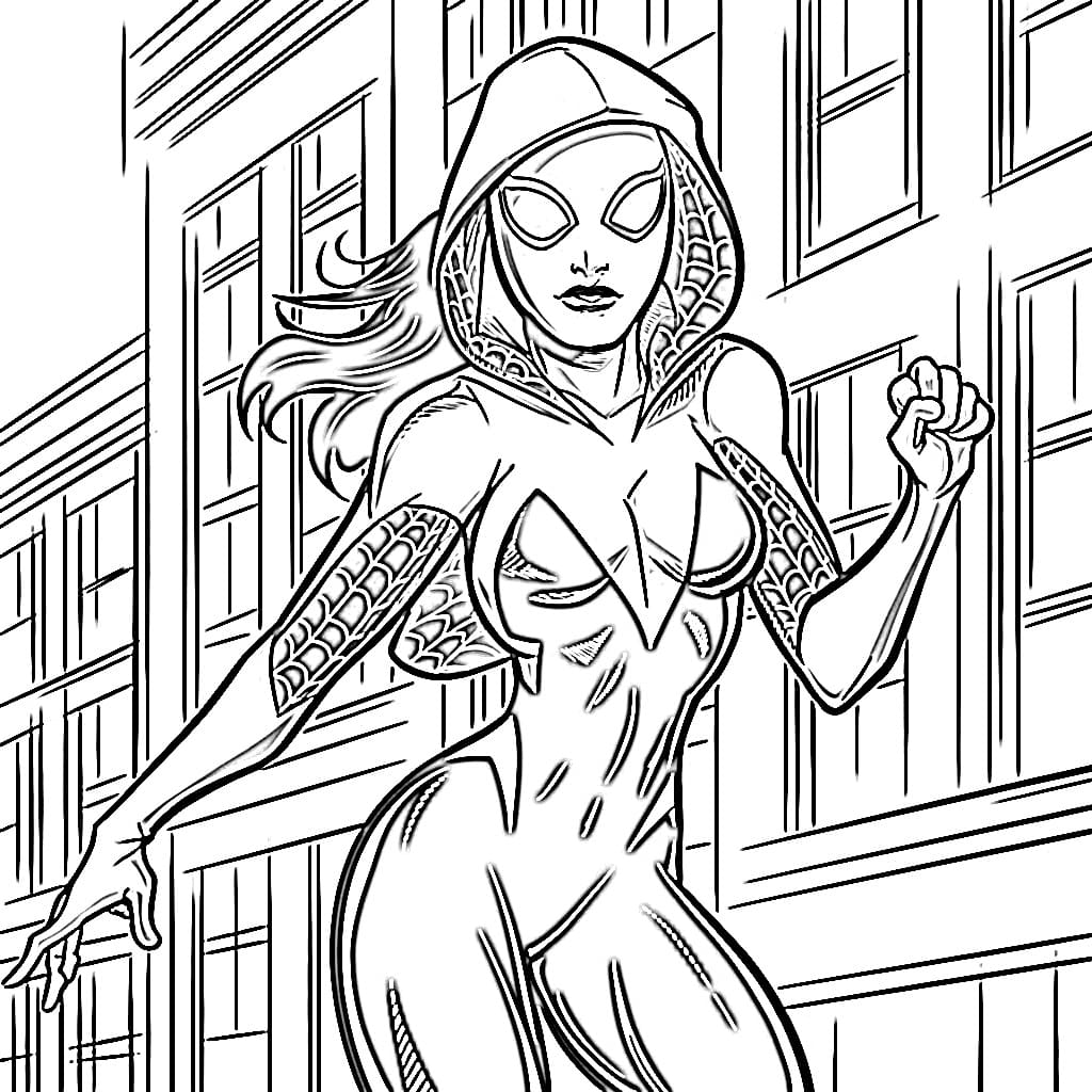 Ghost Spider 15 Coloring Game Ghost Spider 15
