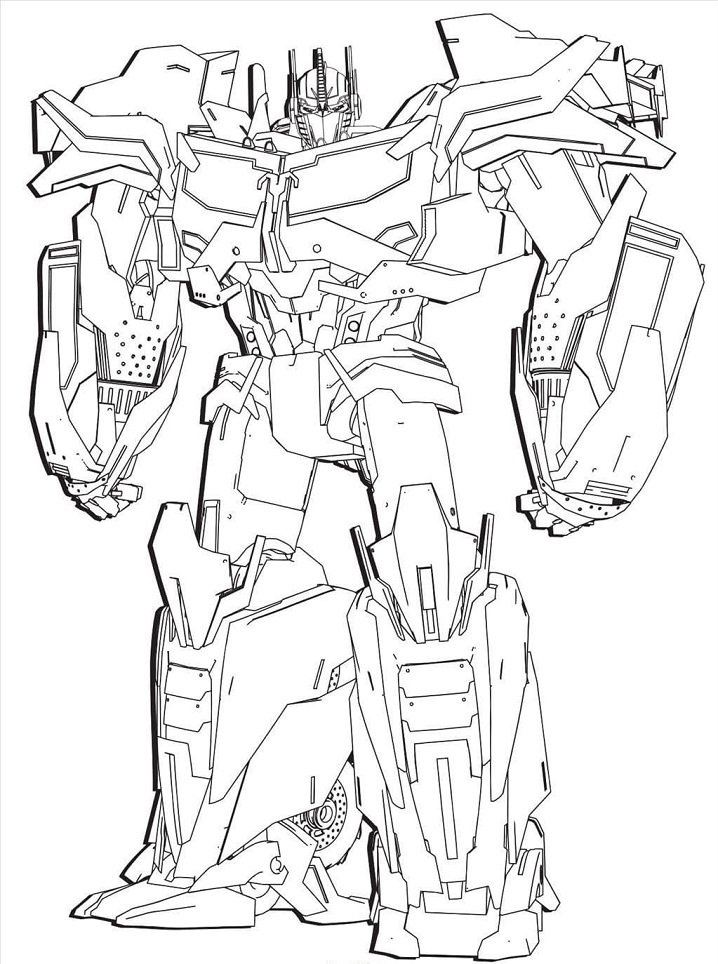 Optimus Prime Action Coloring - Play Free Coloring Game Online