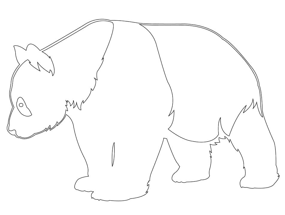 Giant Panda Outline Coloring Game Giant Panda Outline