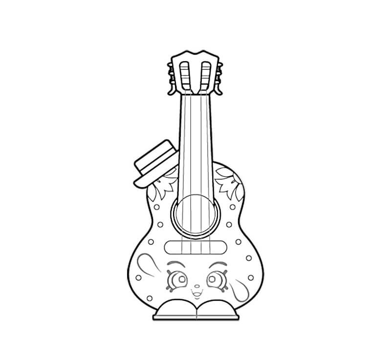 Gilberto Guitar Shopkin Coloring Game Gilberto Guitar Shopkin