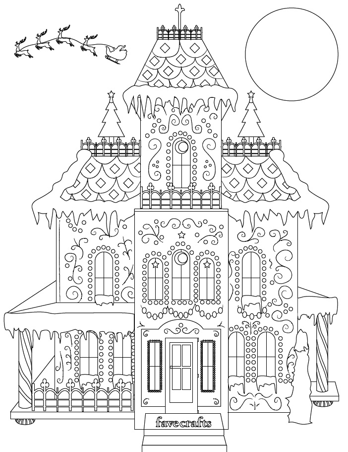Gingerbread House Mansion Coloring Game Gingerbread House Mansion