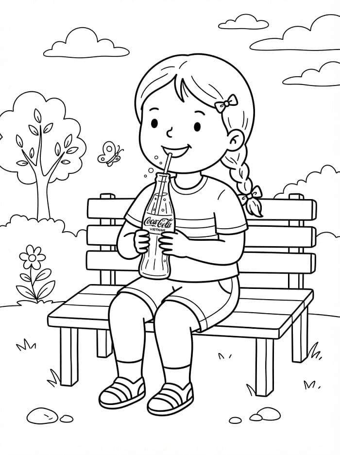 Girl and Coca Cola