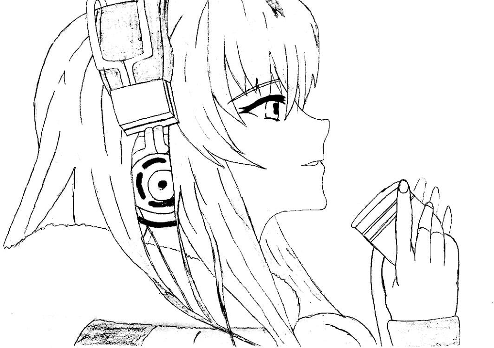 Girl and Headphones