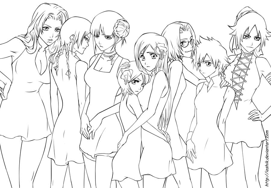 Girls in Bleach Coloring Game Girls in Bleach