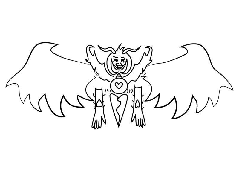 God of Hyperdeath Undertale coloring page Coloring Game God of Hyperdeath Undertale coloring page