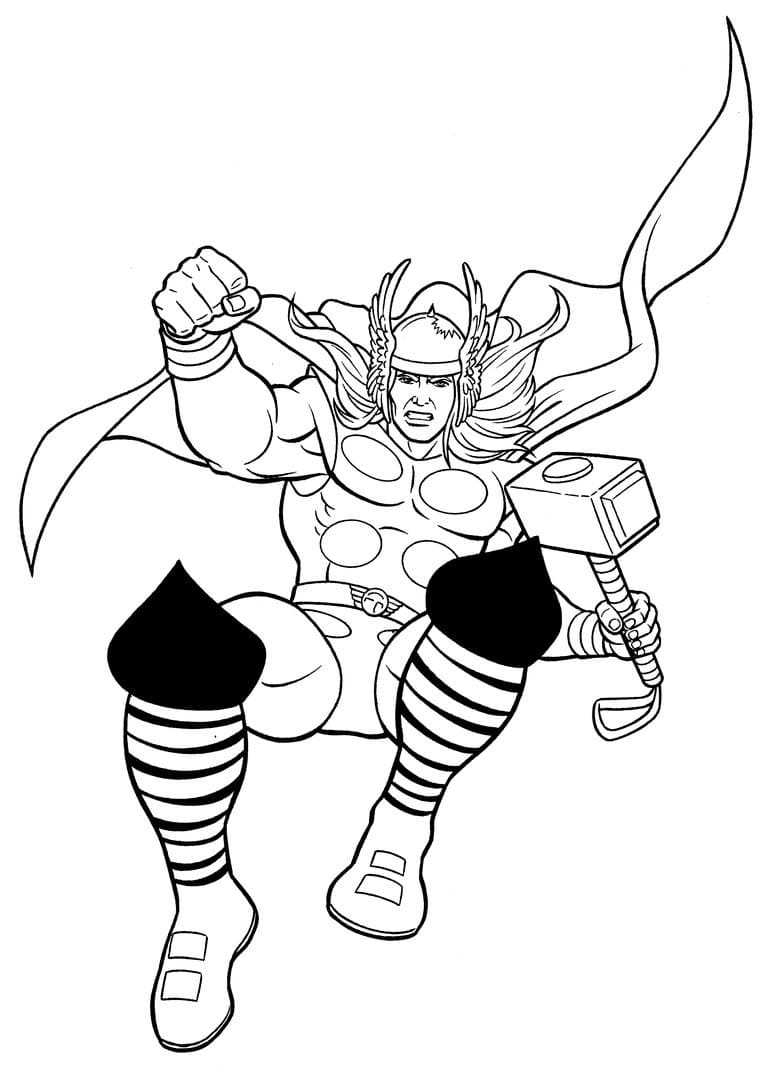 God of Thunder Thor Coloring Game God of Thunder Thor