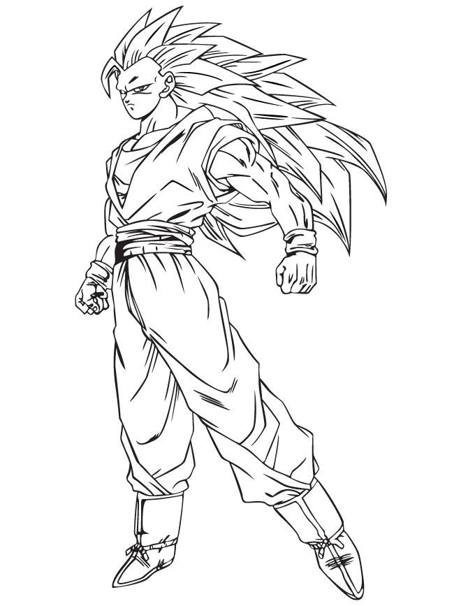 Goku Super Saiyan 3 Coloring Game Goku Super Saiyan 3