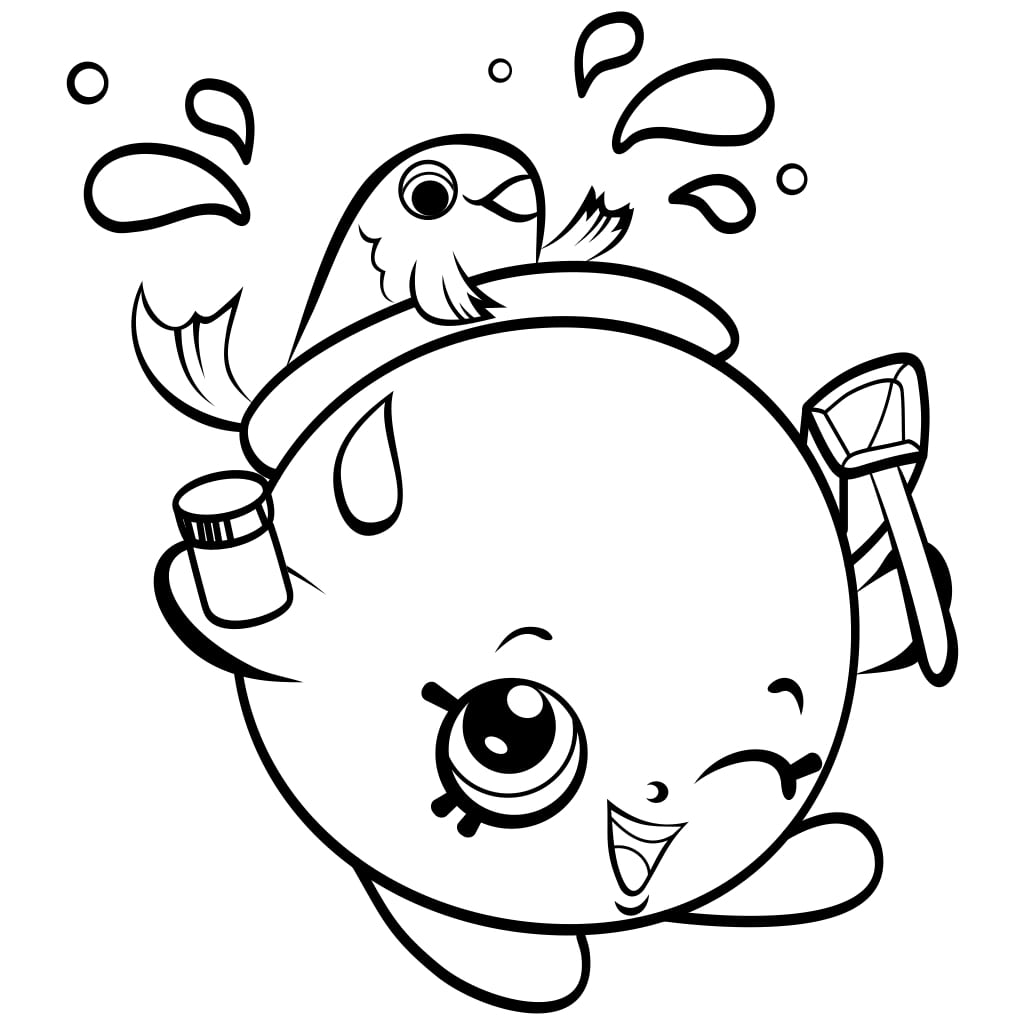 Goldie Fishbowl Shopkin Coloring Game Goldie Fishbowl Shopkin