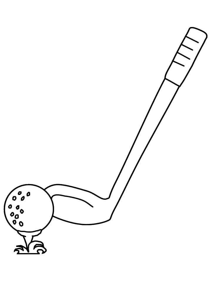 Golf Stick And Ball Coloring Game Golf Stick And Ball