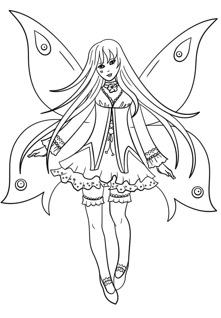 Goth Fairy 1 Coloring Game Goth Fairy 1
