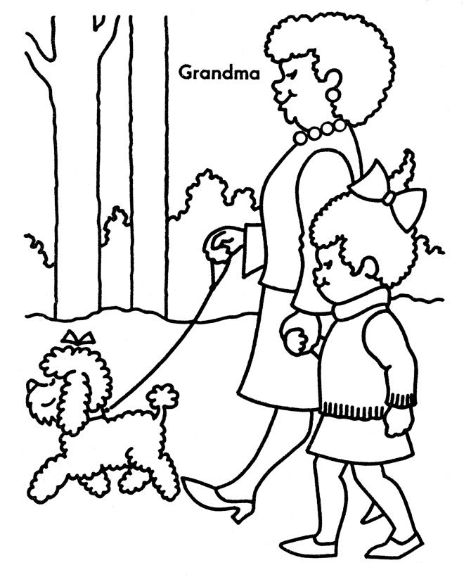Grandma and Me Coloring Game Grandma and Me