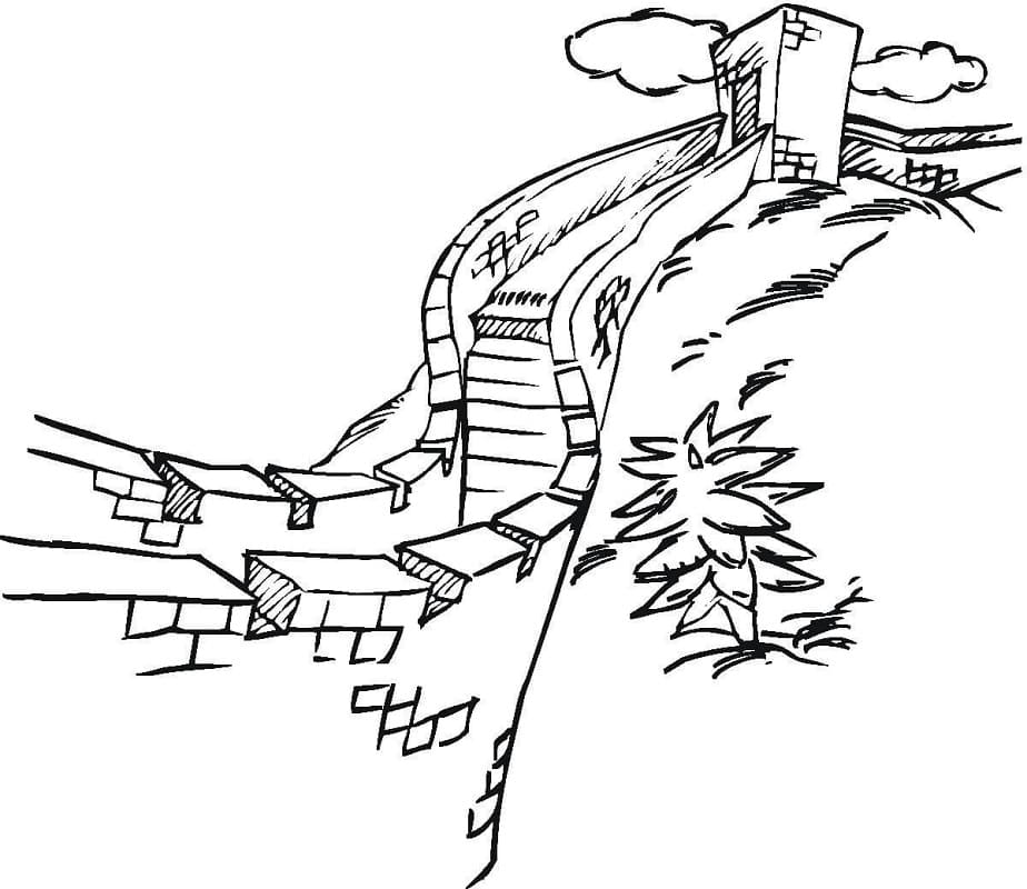 Great Wall of China 1 Coloring Game Great Wall of China 1