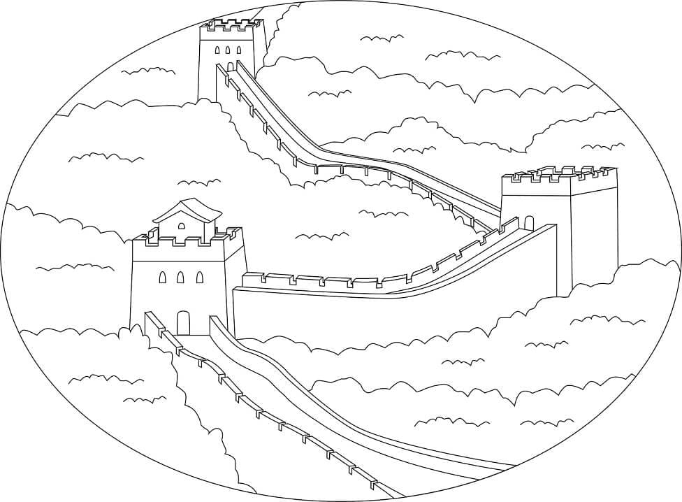 Great Wall of China Coloring Game Great Wall of China