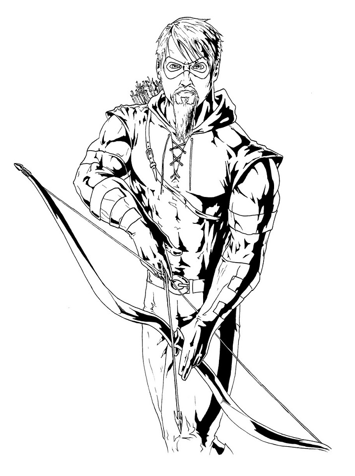 DC Comic Green Arrow Coloring - Play Free Coloring Game Online