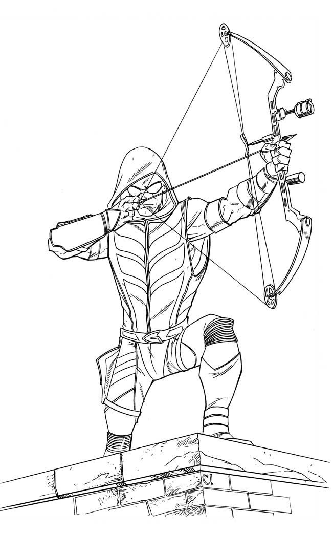 Green Arrow Shooting Coloring Game Green Arrow Shooting