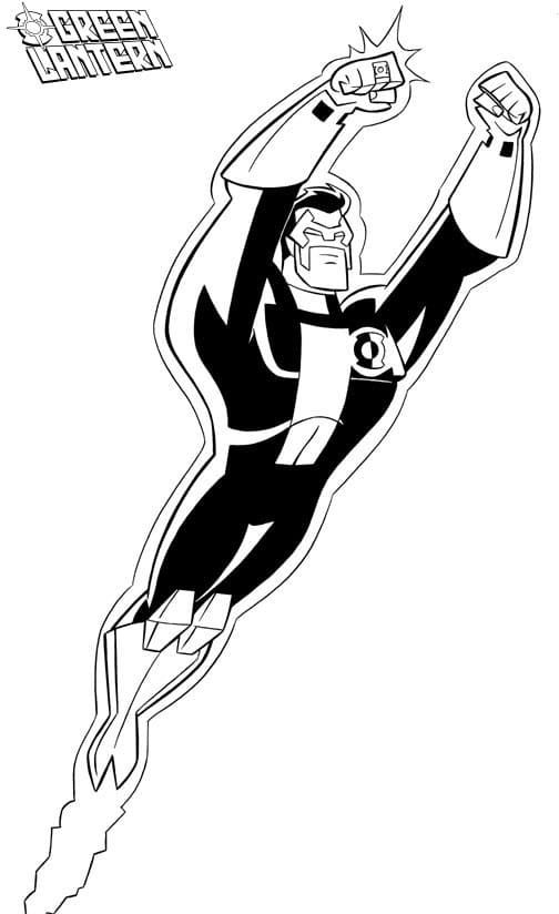 Green Lantern Flying