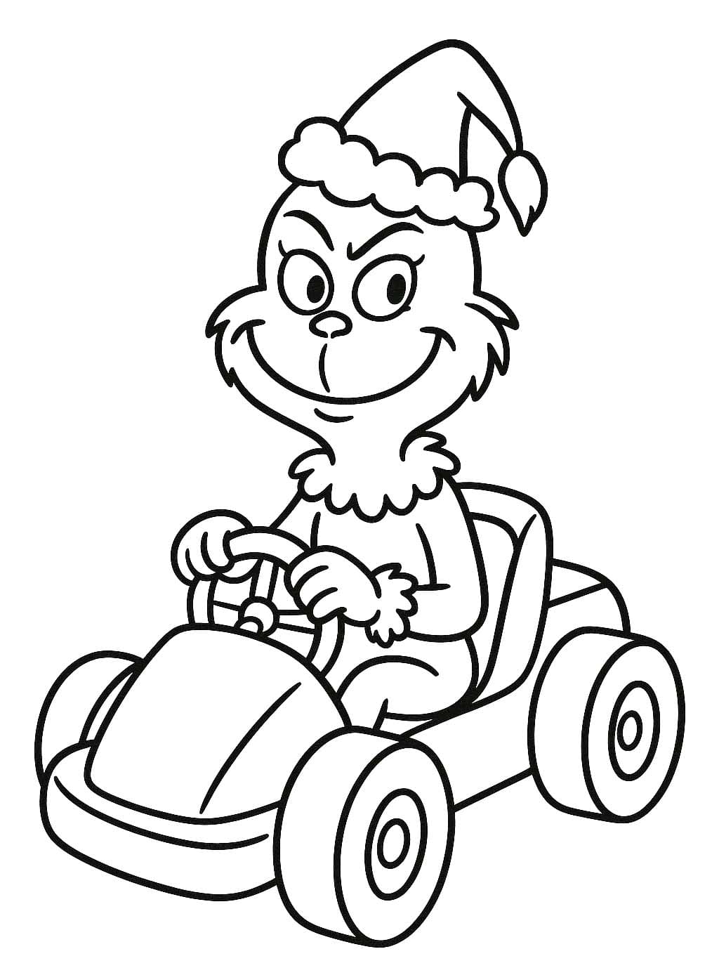 Grinch driving car