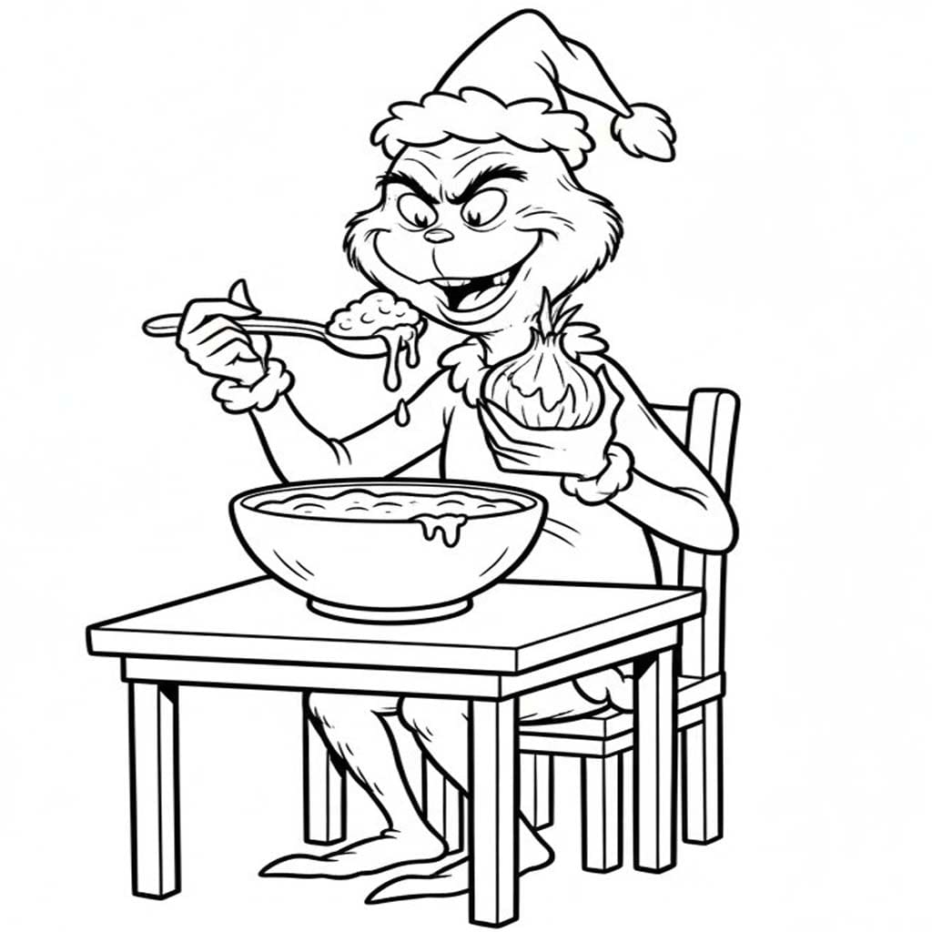 Grinch eating