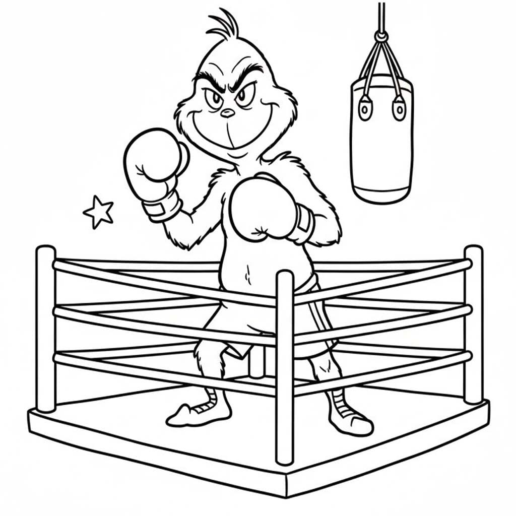 Grinch playing boxing